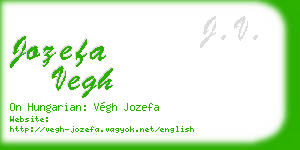 jozefa vegh business card